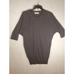 Pringle Of Scotland Women’s Cashmere, Silk Grey Short Sleeve Sweater Sm